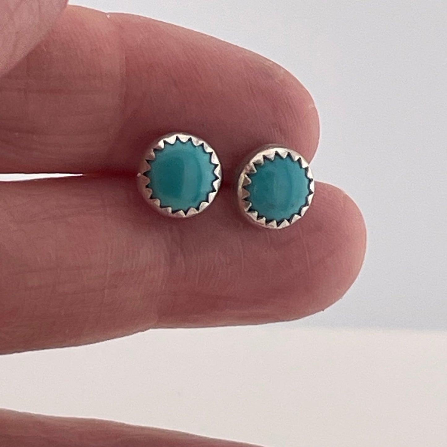 Kingman Turquoise stud earrings