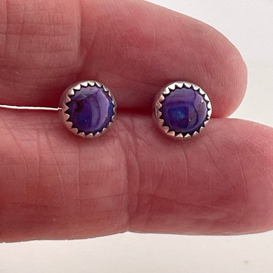 Mohave Purple Kingman Turquoise Stud Earrings