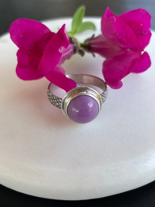 Orchid-Purple Phosphosiderite ring