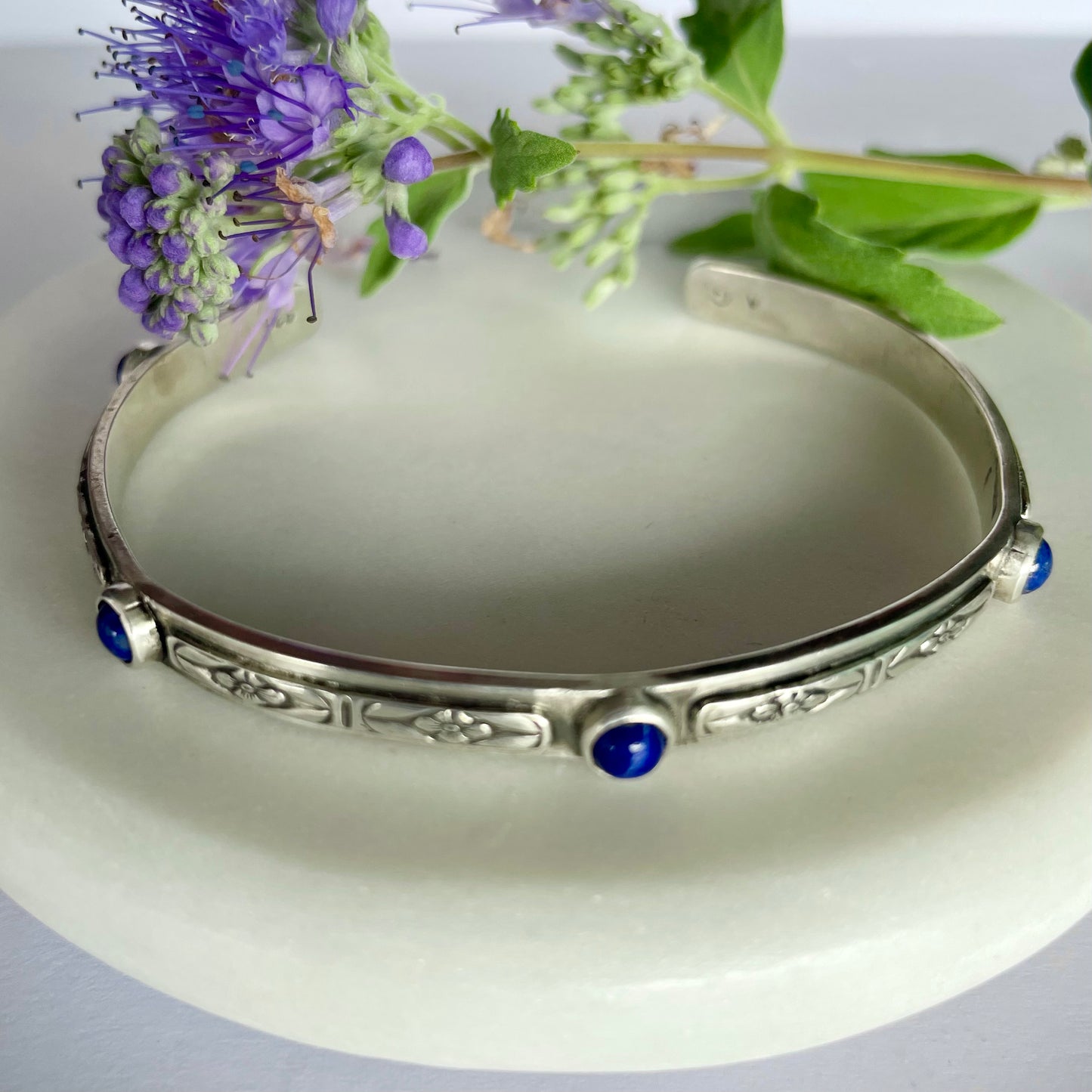 Lapis and Sterling Cuff