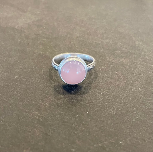 Pink Chalcedony ring