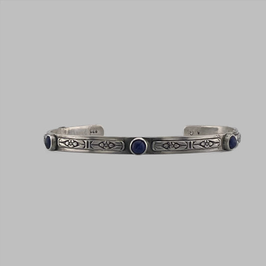 Lapis and Sterling Cuff