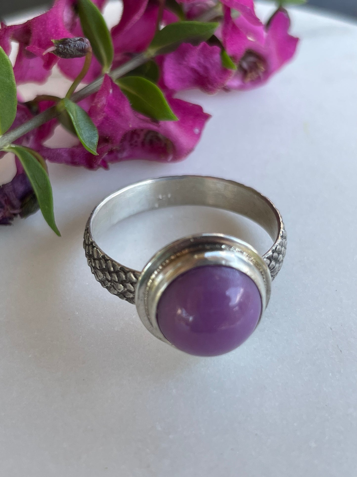 Orchid-Purple Phosphosiderite ring