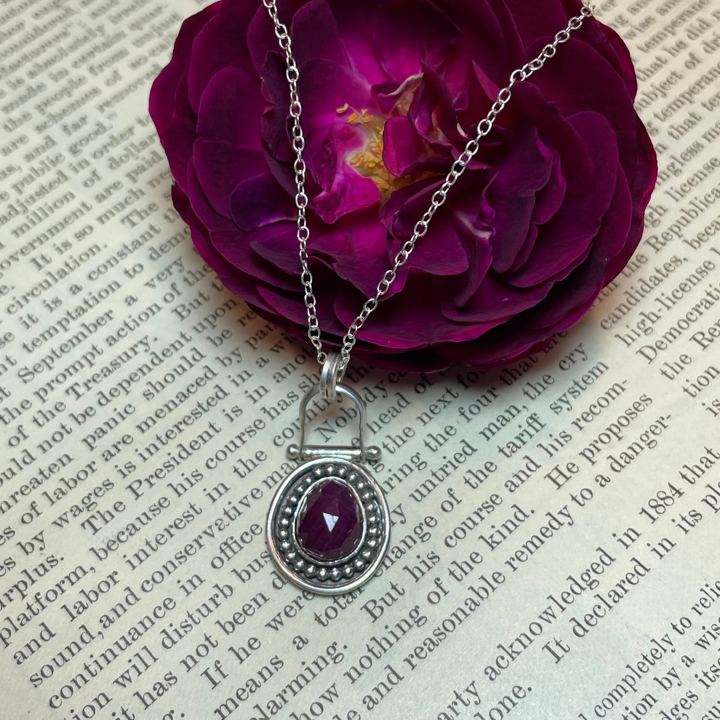 Ruby Pendant Necklace