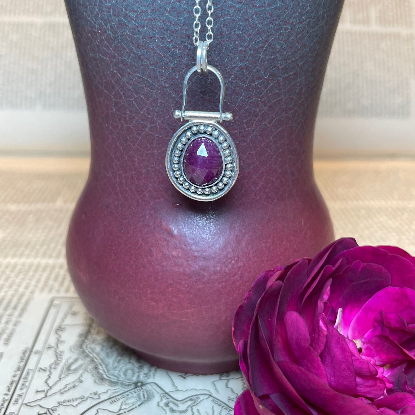 Ruby Pendant Necklace